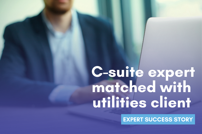 Expert Success Story: C-suite expert matched with utilities client