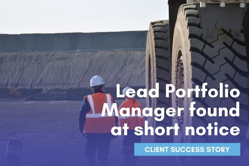 Client Success Story: Lead Portfolio Manager found at short notice